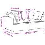 thumbnail of vidaXL Modulares Sofa mit Kissen Samt Schwarz