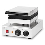 thumbnail of VERTES Máquina para hacer gofres belgas, 4 gofres belgas a la vez, 80 piezas/h, ajustable 0-300°C, temporizador, antiadherente