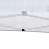 thumbnail of Carpa plegable 3x3 m cenador de jardín con bolsa de transporte altura ajustable en 3 niveles anti-UV e impermeable para terraza patio blanco plata