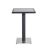 thumbnail of METRO PROFESSIONAL Table haute Gastro Barbados, alu/poly rotin, 70 x 70 cm, plateau imitation pierre, noire