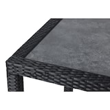 thumbnail of METRO PROFESSIONAL Tavolo da pranzo Barbados, polyrattan, piano in DPC effetto pietra, 80 x 80 cm, nero
