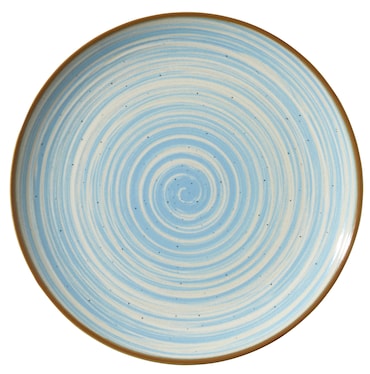 METRO Professional Plato llano Madleen, cerámica de gres, Ø 26 cm, azul, 6 unidades