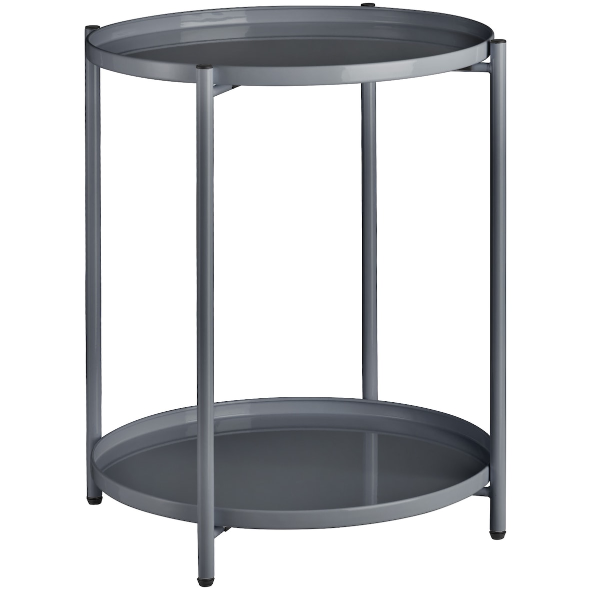 tectake Table d’appoint OXFORD - gris foncé - 404196