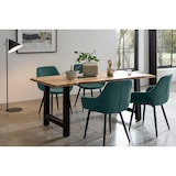 thumbnail of SalesFever Armlehnstuhl  | 2er Set | Cord-Optik | Strukturstoff (100% Polyester) | B 64 x T 59 x H 86 cm | Grün