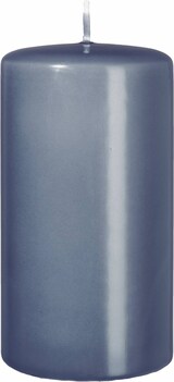 thumbnail of Flachkopf-Stumpenkerzen Pacific Blau Grau 180 x Ø 70 mm, 4 Stück