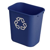 thumbnail of Rechteckiger Abfallbehälter 26,6 Liter, Rubbermaid, VB 002956, Blau, Recyclingsymbol