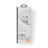 thumbnail of Câble Lightning Apple  Mâle à 8 Broches Lightning Apple Vers Usb-c  2,00 M  Blanc Usage Non Intensif Nedis