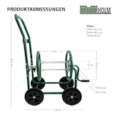 thumbnail of Schlauchwagen Basic 4 Räder 95,5 x 58 cm Stahl, für 50 m 3/4 Zoll Gartenschlauch grün