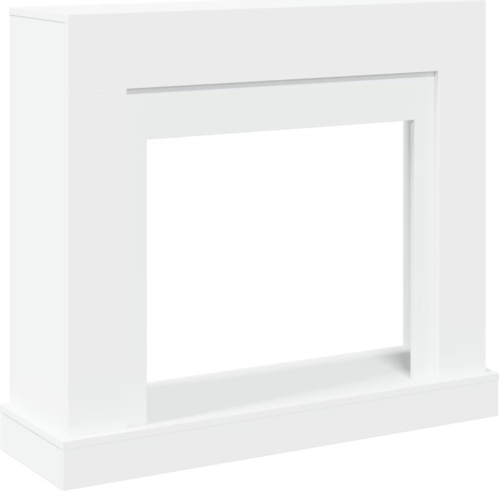 vidaXL Kaminumrandung Weiß 100x30x87,5 cm Holzwerkstoff