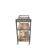thumbnail of IvoQ Serveerwagen – Keukentrolley – Industrieel Hout & Metaal – 3 Lagen – Op Wielen met Rem – 64x40x85 cm