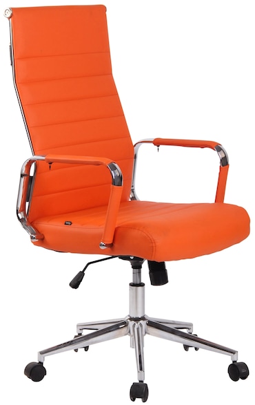 Sedia ufficio Kolumbus in similpelle arancione