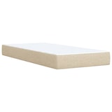 thumbnail of vidaXL Boxspringbett mit Matratze Creme 90x190 cm Stoff