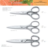 thumbnail of 3 Claveles Prof-Class - Tijeras de Cocina Profesionales 8" 20 cm. Acero Forjado en Caliente