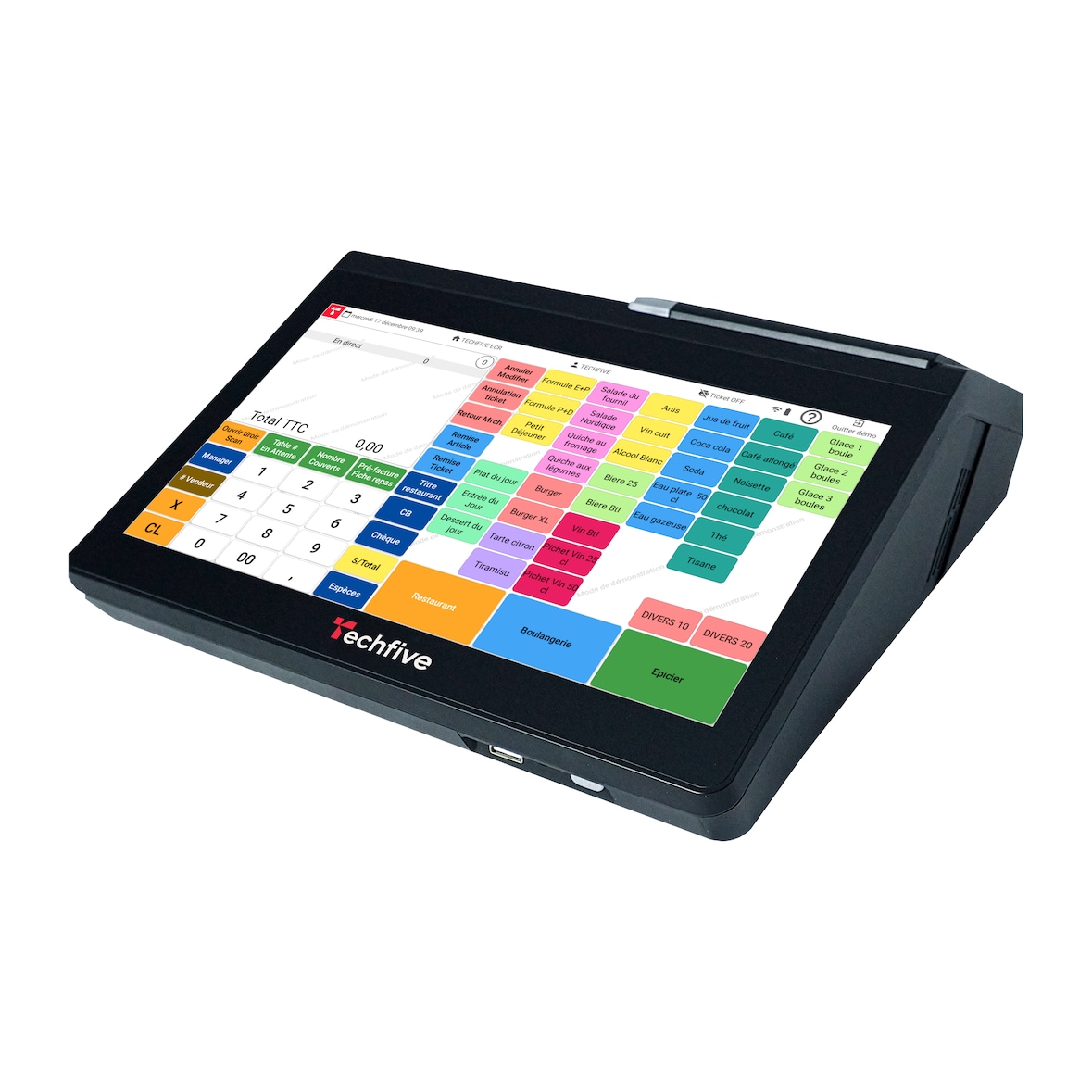 TECHFIVE - Caisse enregistreuse - Comptoir Pro Max 11" (T200)