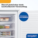 thumbnail of Exquisit Gefrierschrank, Tiefkühlschrank mit 4 Schubladen, 4-Sterne-Gefrieren, 91 Liter, 55 cm breit, Temperaturregelung, GS512-040E weiss