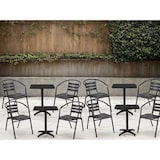 thumbnail of METRO PROFESSIONAL Silla apilable con reposabrazos Gastro Narni, aluminio, negro