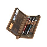 thumbnail of Greenburry Stiftetui Leder Federmappe Stiftetui mit Reißverschluss VINTAGE