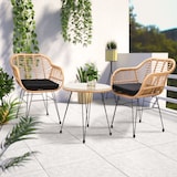 thumbnail of CASARIA® Polyrattan Balkonset Lounge Set mit Auflagen