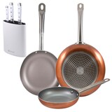 thumbnail of BERGNER - Set di 3 Padelle in Alluminio Pressato 18/22/26cm Adatte per Induzione con Set di 3 coltelli in acciaio inossidabile con supporto