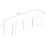 thumbnail of Meuble TV industriel 160 cm chene foncé Samira