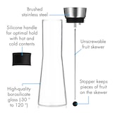 thumbnail of Glaswerk Sile Karaffe 1 Liter Borosilikatglas Fruchtspieß mit Stopper Transparent
