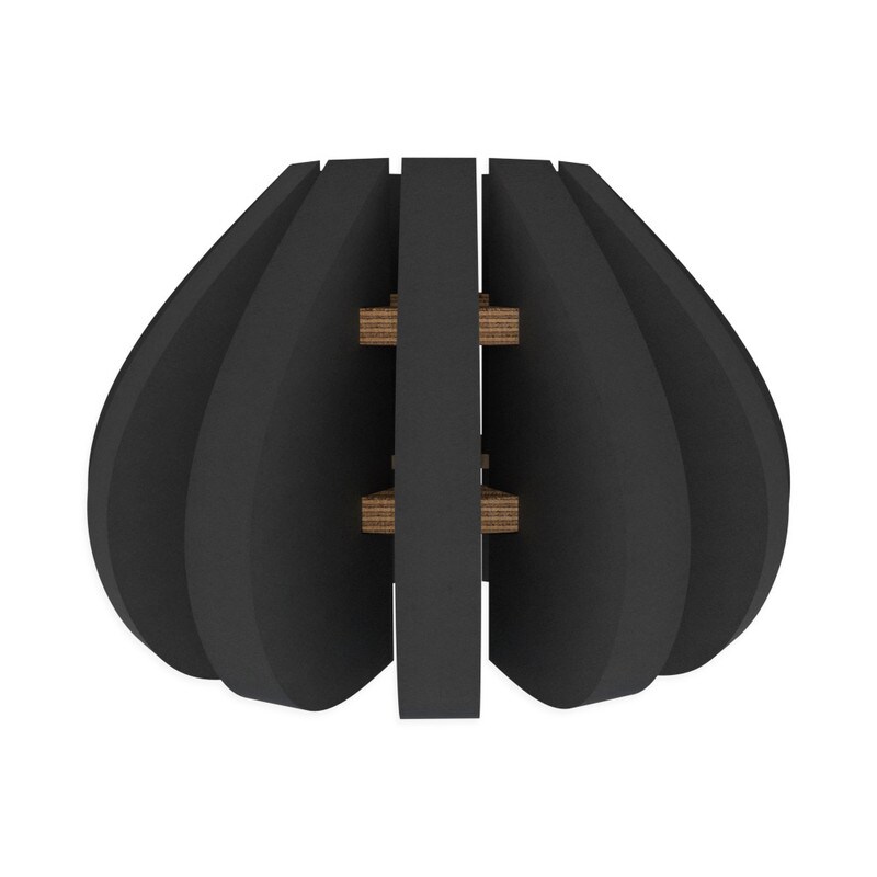 Noverb Design - Lampadario Acustico Fonoassorbente Made In Italy - Serie Tangeri Color Antracite 43 x 28 cm (d x h)