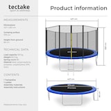 thumbnail of tectake Trampoline modèle B  Noir/Bleu