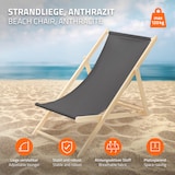 thumbnail of ECD Germany 10er Set Liegestuhl klappbar Anthrazit Holz, verstellbar 3 Positionen bis 120 kg, Sonnenliege Gartenliege Strandstuhl