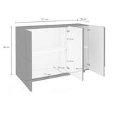 thumbnail of Web Furniture Ping Melaminico Mobile Ingresso 3 Ante 120cm   Cemento Bronx