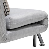 thumbnail of HOMCOM Poltrona Letto Singolo in Ferro e Cotone con Cuscino Grigio