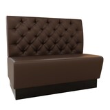 thumbnail of Gastro Sitzbank Amsterdam | 120 cm breit | Kunstleder Braun | Chesterfield | Dinerbank