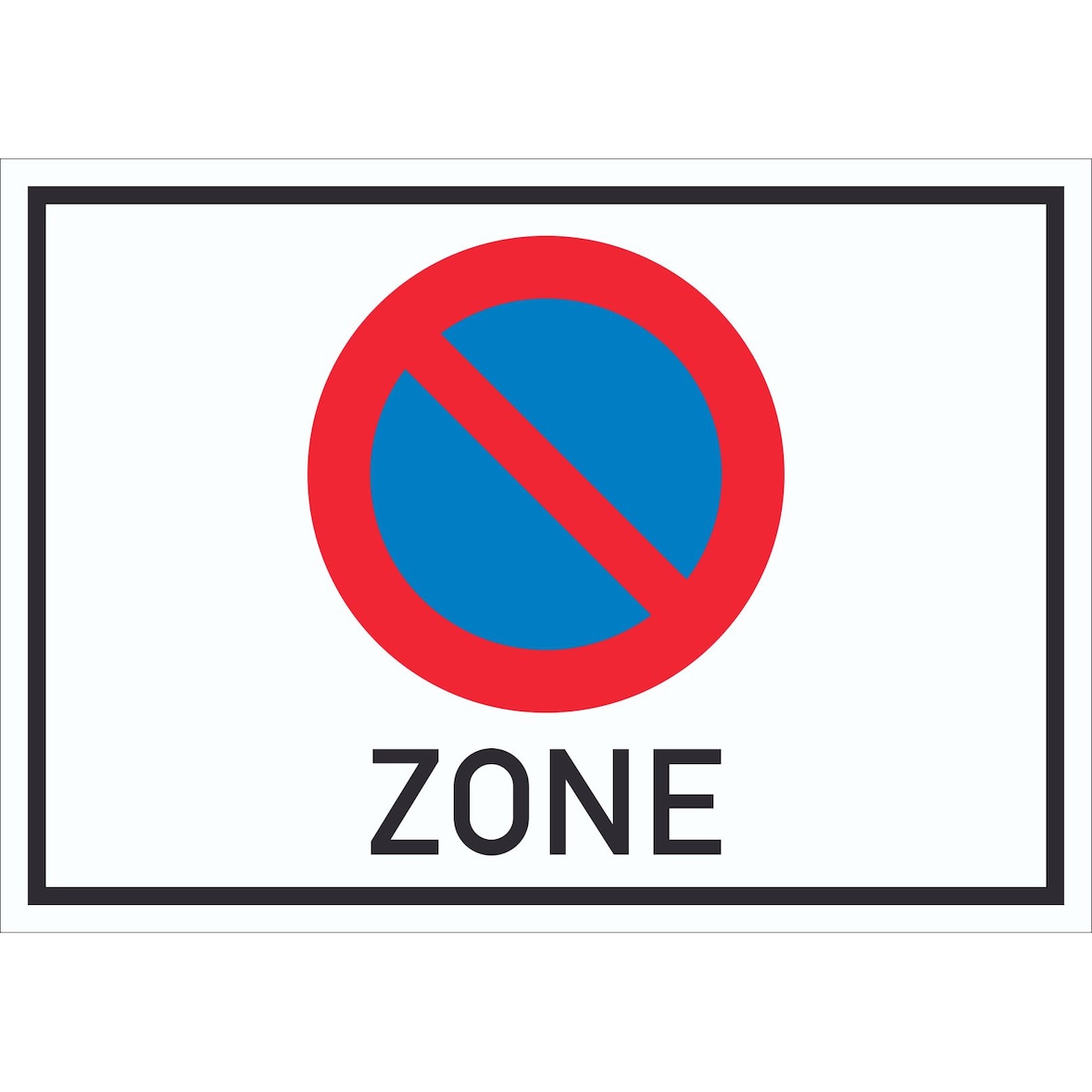 Beginn Eingeschränktes Haltverbot Symbol Schild A2 (420x594mm)