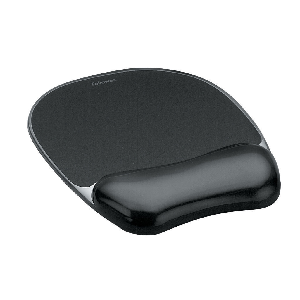 Fellowes apete para o rato com apoio para o pulso Crystal™ ergonómico em gel, cor preta