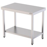 thumbnail of Table centrale inox - AISI 304 - Avec étagère - 1000x700x850 mm - Arilex