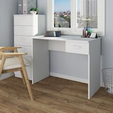 thumbnail of Briebe Mesa Escritorio Ordenador 75x90x50cm, 1 Cajón Almacenamiento, Oficina, Habitación Juvenil, Desk, Prakt, Blanco