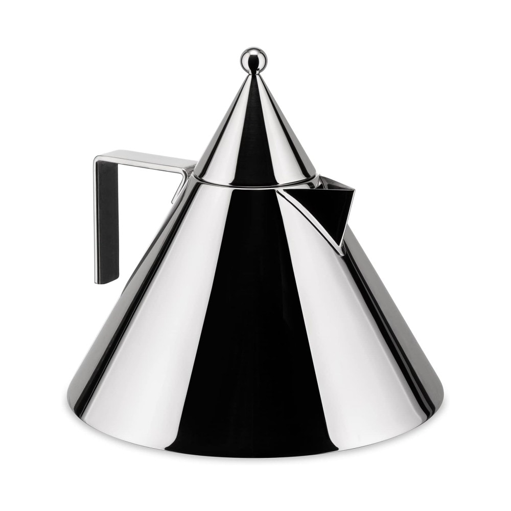 il conico, wasserkocher aus edelstahl, alessi