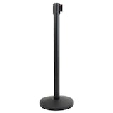 thumbnail of Danieli Store | Barrera de delimitación negra con cinta extensible hasta 3 m, retráctil | Base reforzada y cinta blanca de 3 m