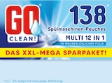 thumbnail of 2,5 kg ca. 138 Sück GO clean! 12-in-1 Spülmaschinentabs - Pouches 18g in wasserlöslicher Folie. Starke Reinigungskraft gegen Schmutz und Fett.
