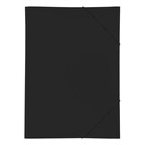 thumbnail of Gummizugmappe A3, PP, schwarz, 3 Einschlagklappen