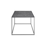 thumbnail of SalesFever Couchtisch 110 x 55 cm | rechteckig | 6 mm Glasplatte mit Strukturoptik | Metallgestell | B 110 x T 55 x H 45 cm | Schwarz