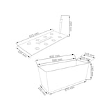 thumbnail of Prosperplast - Jardinera Rato 30 Litros Con Riego En Color Blanco 60 X 25 X 24 Cm