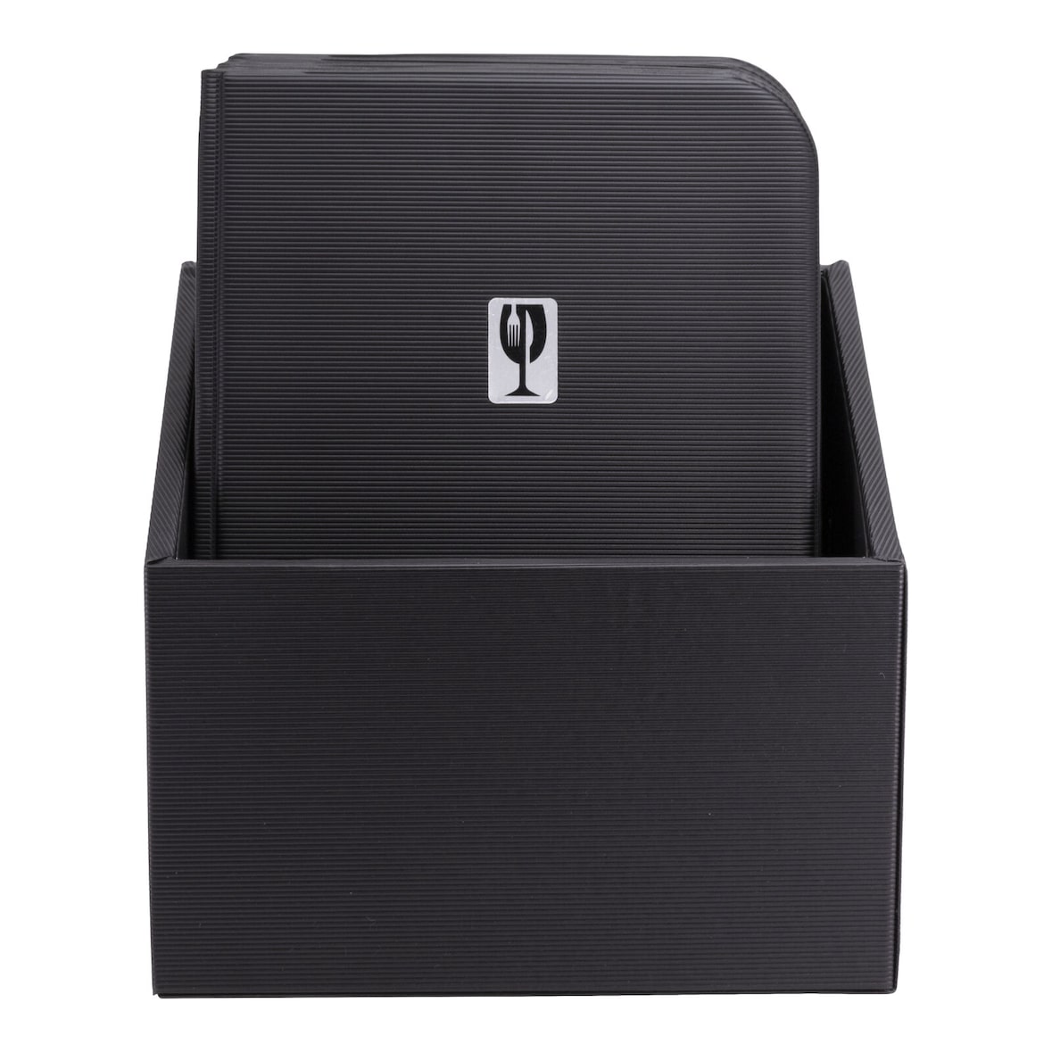 Securit® Doos met 10 Menuhoezen A4 'Essential' - Zwart - 12 zijden
