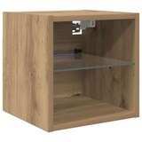 thumbnail of Helloshop26 - Lot de 8 meubles TV muraux modernes avec LEDs rangement design minimaliste 30 x 28,5 x 30 cm en bois d'ingénierie 02_0056083