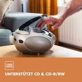thumbnail of Lenco SCD-24 Black/Silver - Tragbares FM-Radio mit CD-Player - Kopfhöreranschluß - Silber/Schwarz