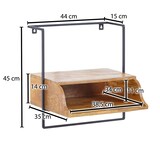 thumbnail of Nachttisch FineBuy Nachtkonsole Massivholz 44x45x35 cm Hängend Boxspringbett