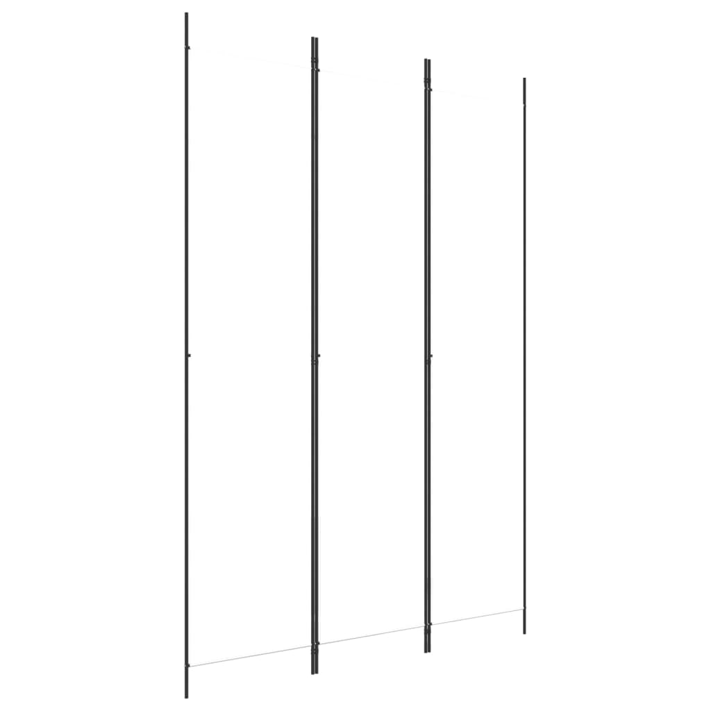 vidaXL 3-tlg. Paravent Weiß 150x220 cm Stoff