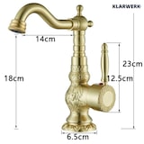 thumbnail of JULIAN | Torneira de banheiro alta vintage premium em ouro escovado | misturadora retrô de aço inox para pia independente - com torneira gastronomia