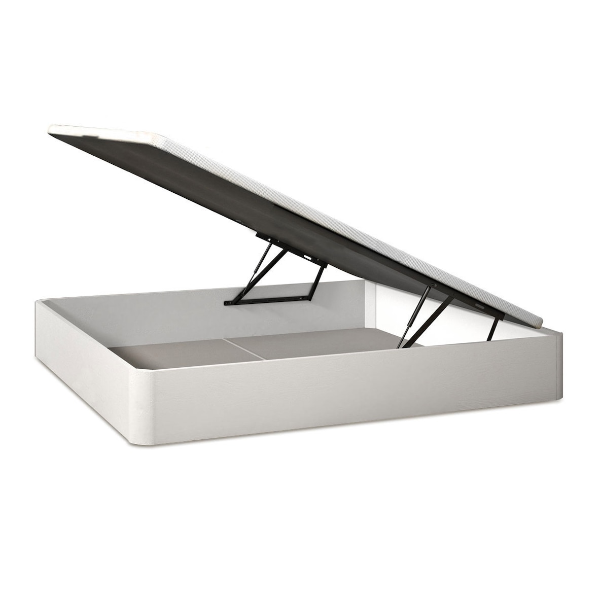 Canapé abatible madera TUKMA HÉRCULES 135X180 cm. Blanco - Esquinas reforzadas con 30 cm. de altura - Tapa blanca