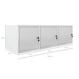 thumbnail of PROREGAL MegaDeal 3x Casier métallique verouillable CUBIC, HxLxP 35x35x35cm, Gris, Armoire à casier cube, consigne polyvalente, vestiaire