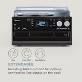 thumbnail of Oakland DAB Retro-Stereoanlage DAB+/FM BT-Funktion Vinyl CD Kassette Schwarzes Holz